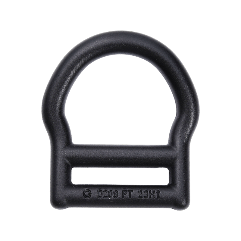 HLD1807 Anneau en D en aluminium noir de taille intérieure de 46 mm
